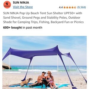SUN NINJA 10x10 pop up beach tent